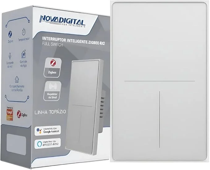 Interruptor Inteligente Zigbee Linha Topázio 3 Botões Branco