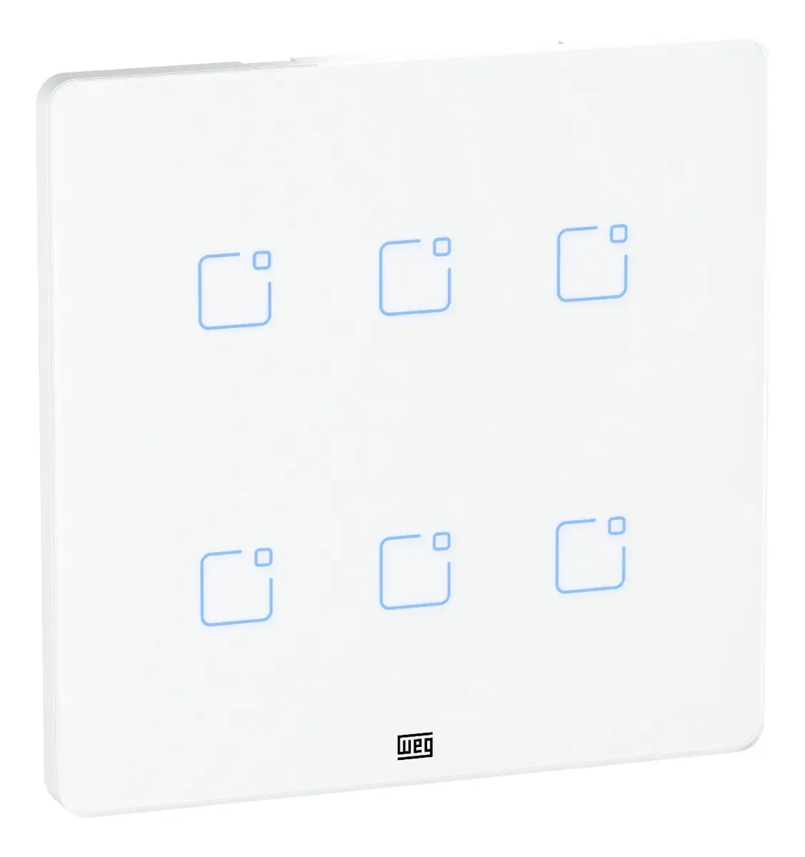Interruptor Touch WEG Home Wi‑Fi + RF 6 Teclas Branco 4x4
