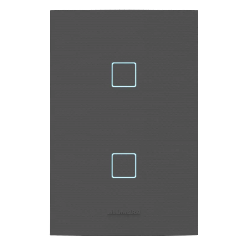 Interruptor Inteligente Wi-Fi Touch Alumbra Vivax 2 Módulos 4x2 Grafite