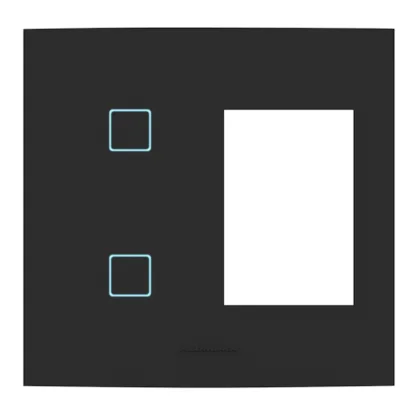 Interruptor Inteligente Wi-Fi Touch Alumbra Vivax 2 Módulos + 3 Postos 4x4 Preto Ébano