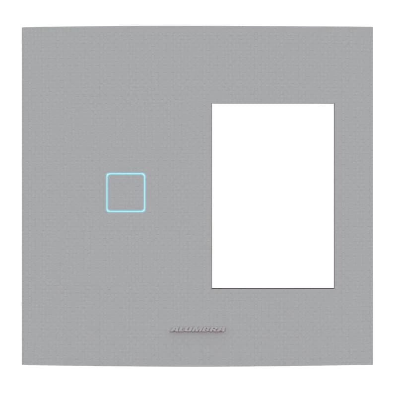 Interruptor Inteligente Wi-Fi Touch Alumbra Vivax 1 Módulo + 3 Postos 4x4 Titanium
