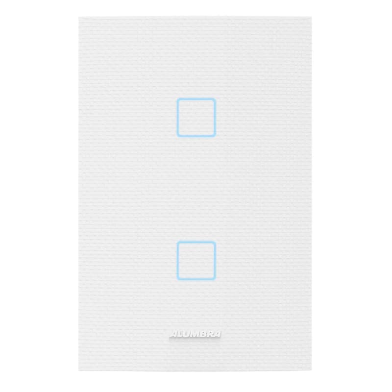 Interruptor Inteligente Wi-Fi Touch Alumbra Vivax 2 Módulos 4x2 Branco