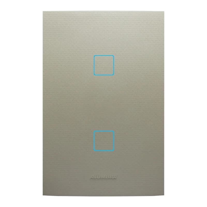 Interruptor Inteligente Wi-Fi Touch Alumbra Vivax 2 Módulos 4x2 Champagne