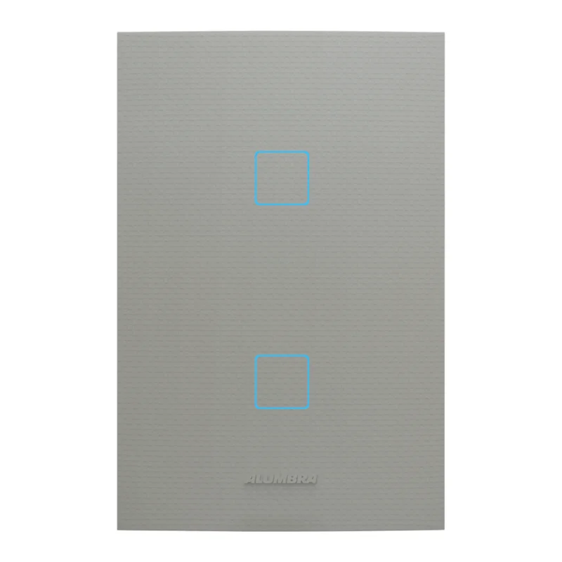 Interruptor Inteligente Wi-Fi Touch Alumbra Vivax 2 Módulos 4x2 Titanium