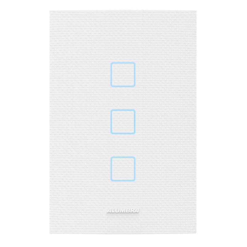 Interruptor Inteligente Wi-Fi Touch Alumbra Vivax 3 Módulos 4x2 Branco