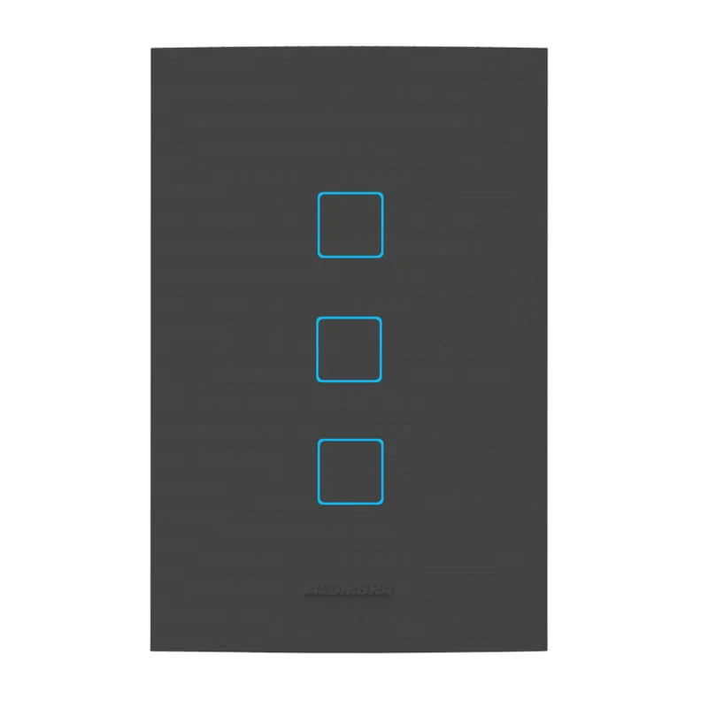 Interruptor Inteligente Wi-Fi Touch Alumbra Vivax 3 Módulos 4x2 Grafite