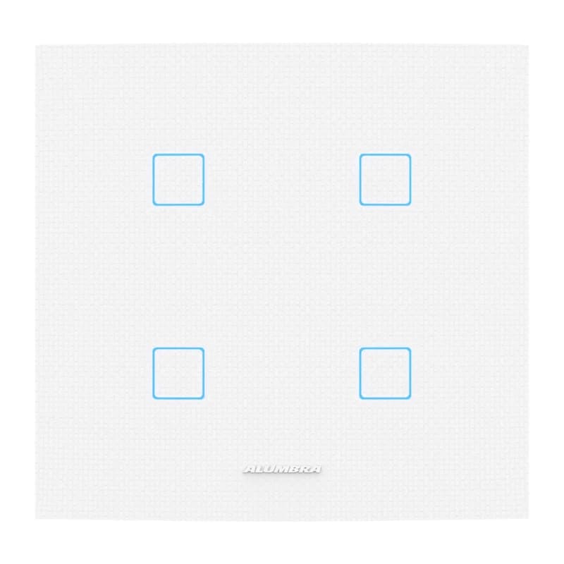 Interruptor Inteligente Wi-Fi Touch Alumbra Vivax 4 Módulos 4x4 Branco