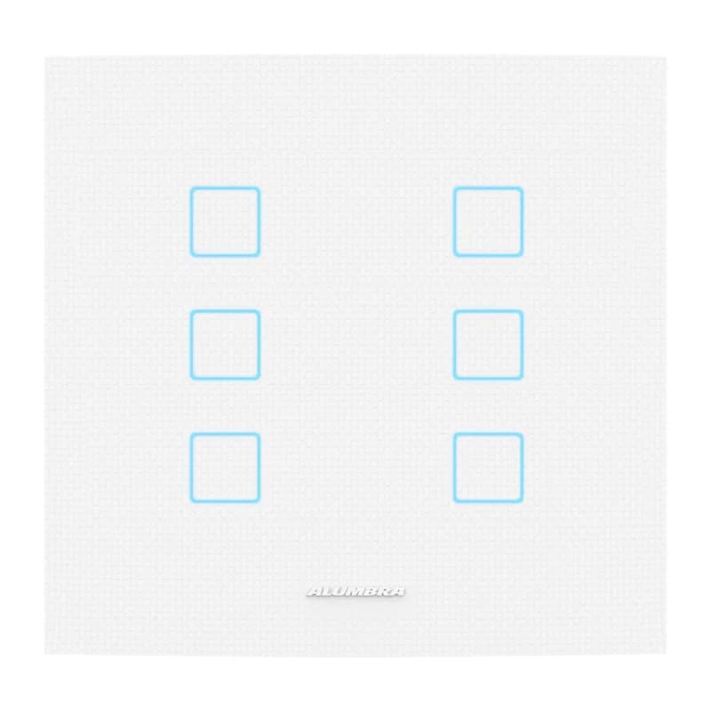 Interruptor Inteligente Wi-Fi Touch Alumbra Vivax 6 Módulos 4x4 Branco