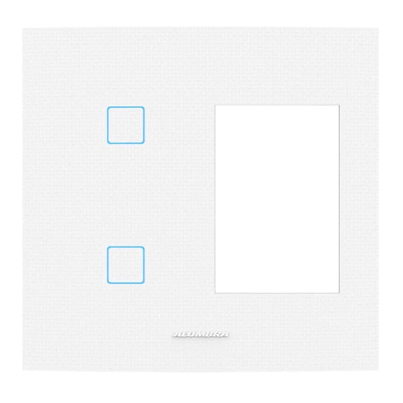 Interruptor Inteligente Wi-Fi Touch Alumbra Vivax 2 Módulos + 3 Postos 4x4 Branco